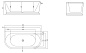 Ванна акриловая пристенная Belbagno BB408-1500-800