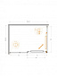 Душевой уголок CEZARES LUX-AH-FS-11-140/100-C-GM