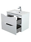Тумба с керамической раковиной подвесная BelBagno МАРИНА-МИНИ2.0 (Marino-MINI-2.0) 50 Белый глянцевый, раковина BB-8099-3-50+Marino-MINI-2.0-500-2C-SO-BL-P