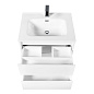 Тумба с раковиной подвесная Belbagno KRAFT 600, Bianco Opaco, 610х460х515, KRAFT-600-2C-SO-BO/BB600ETL