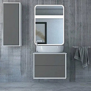Тумба с раковиной подвесная CEZARES BELLAGIO 70 см, Grigio nuvola, 55301 / 50185 / 50179