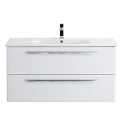 База под раковину с двумя выкатными ящиками ECO-CER-1000-2C-SO-BO Bianco Opaco 970x450x500