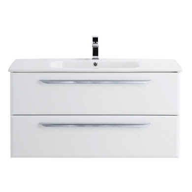 База под раковину с двумя выкатными ящиками ECO-CER-1000-2C-SO-BO Bianco Opaco 970x450x500