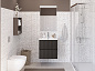 Тумба с раковиной подвесная BelBagno UNO-MINI-700-2C-SO-GSO Темно-серый матовый, раковина белая BB-8099-3-70