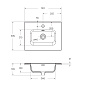 Тумба с раковиной подвесная Belbagno KRAFT 39-500, Pino Pasadena, 510х390х515, KRAFT 39-500/390-2C-SO-PP/BB500/390ETL
