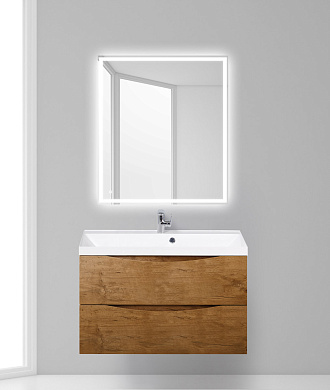 Тумба с раковиной подвесная BelBagno Marino 1000 , Rovere Nature, 1000x445x500, MARINO-1000-2C-SO-RN-P/BB1000/445-LV-MR-PR