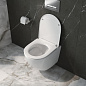 Унитаз подвесной безободковый с сиденьем и смывом ТОРНАДО BelBagno ФОРМАТ (UNO-TOR) BB5177CH-TOR/SC