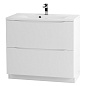 Тумба с раковиной напольная BelBagno MARINO 90 Bianco Lucido, раковина белая, MARINO-900-2C-PIA-BL-P/BB900/450-LV-MR-AST