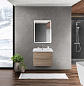 MARINO-CER База с керамической раковиной подвесная, Rovere Bianco, MARINO-CER-600-2C-SO-WO-P/BB-0320-60-LVB