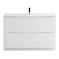 Тумба с раковиной напольная BelBagno MARINO 120 Bianco Lucido, раковина белая,MARINO-1200-2C-PIA-BL-P/BB1200/450-LV-MR-PR