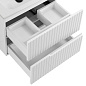 Тумба подвесная с керамической раковиной, CEZARES DUET-N, 60 см Bianco Lucido DUET-N-600-2C-SO-BL+CZR-8095-60