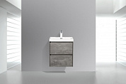 Тумба подвесная с раковиной из литьевого мрамора BelBagno PIETRA MINI 50 Stucco Cemento