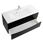 Тумба с раковиной подвесная BelBagno Marino 1200, Nero Lucido, 1200x450x500, MARINO-1200-2C-SO-NL-P/BB1200/450-LV-MR-PR