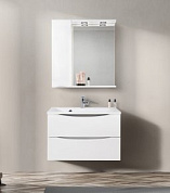 Шкаф зеркальный левосторонний, Belbagno Marino 800х150х750, Bianco Lucido, MARINO-SPC-800/750-1A-BL-P-L