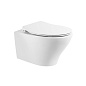 Унитаз подвесной с сиденьем BelBagno ACQUA + Система инсталляции для унитазов с кнопкой смыва BB340CHR/BB2020SC/BB002-80/BB005-PR-CHROME
