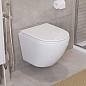 Унитаз подвесной безободковый с сиденьем BelBagno ФОРМАТ (UNO) BB3105CHR/SC
