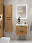 Тумба подвесная с керамической раковиной, Belbagno DUE, 50 см Rovere Nature DUE-500-2C-SO-RN-P+RS333MDN.4/160+BB-8076-3-50