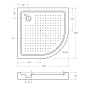 Акриловый поддон CEZARES TRAY-A-R-100-550-15-W0