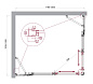 Душевой уголок BelBagno LUCE-AH-22-120/105-C-Cr