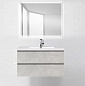 Тумба с раковиной из искусственного мрамора для ванной комнаты BelBagno Luce 100 см Stucco Cemento Leggero
