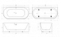 Ванна акриловая пристенная Belbagno BB412-1700-800