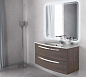 Тумба со стеклянной раковиной для ванной комнаты Cezares Comfort 100 см Grigio scuro