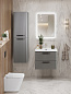Тумба подвесная с керамической раковиной, Belbagno DUE, 50 см, Сатин DUE-500-2C-SO-SAT-P+BB-8076-3-50+RS333MDN.4/160