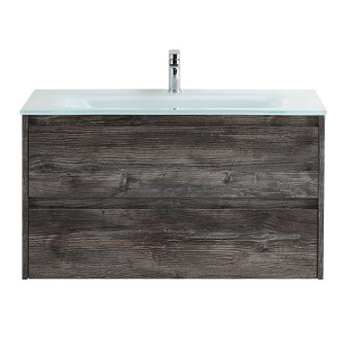 Тумба подвесная со стеклянной раковиной BelBagno KRAFT 80 Pino Pasadena
