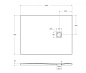 Поддон из искусственного мрамора BelBagno TRAY-MR-UNO-AH-120/90-35-NERO-CR