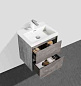 Тумба подвесная с раковиной из литьевого мрамора BelBagno PIETRA MINI 50 Stucco Cemento