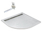 Поддон из искусственного мрамора CEZARES TRAY-AS-R-90-30-W с сифоном TRAY-AS-01