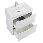 Тумба с раковиной напольная BelBagno MARINO 60 Bianco Lucido, раковина белая, MARINO-600-2C-PIA-BL-P/BB600/450-LV-MR-AST