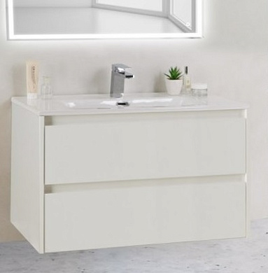KRAFT 39 База под раковину с двумя выкатными ящиками, Bianco Opaco, 810х390х515, KRAFT 39-800/390-2C-SO-BO