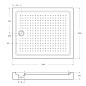 Акриловый поддон CEZARES TRAY-A-AH-120/100-15-W
