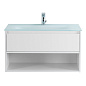 Тумба с раковиной подвесная Belbagno KRAFT 800, Bianco Opaco, 800x460x500, KRAFT-800-1C-SO-BO/BB810/465-LV-VTR-BO