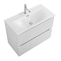 Тумба с раковиной подвесная BelBagno UNO-MINI-1000-2C-SO-BO Белый матовый, раковина белая BB-8099-3-100