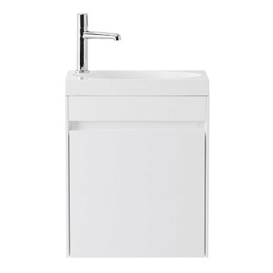 PIETRA MINI База под раковину подвесная, Bianco Lucido 394x217x520, PIETRA MINI-400-1A-SO-BL-R, правосторонняя