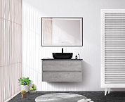 Тумба подвесная со столешницей и накладной раковиной BelBagno KRAFT 90 Cemento Grigio