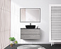 Тумба подвесная со столешницей и накладной раковиной BelBagno KRAFT 90 Cemento Grigio