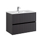 Тумба подвесная с керамической раковиной, Art&Max TORINO, 80 см графит AM-TORINO-800-2C-SO-GF-P+AM7110-80