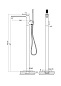 Напольный смеситель для ванны BELBAGNO LUCE LUC-FMT-ORO