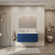 Тумба подвесная с керамической раковиной, CEZARES DUET-N, 120 см Sapfiro DUET-N-1200-2C-SO-SPF-P+CZR-8073-120