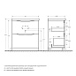 Тумба с раковиной напольная BelBagno MARINO 70 Bianco Lucido, раковина белая, MARINO-700-2C-PIA-BL-P/BB700/450-LV-MR-AST