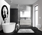 Тумба подвесная с раковиной из литьевого мрамора BelBagno ALBANO 120 Rovere Vintage Bianco