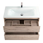 Тумба с раковиной подвесная Belbagno KRAFT 900, Rovere Galifax Bianco, 910х460х515, KRAFT-900-2C-SO-RGB/BB910/465-LV-VTR-BL