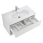 Тумба с раковиной подвесная Belbagno KRAFT 800, Bianco Opaco, 800x460x500, KRAFT-800-1C-SO-BO/LOV-800-LVB