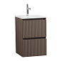 Тумба с раковиной подвесная BelBagno UNO-MINI-400-2C-SO-СO Бежевый матовый, раковина белая BB-8099-3-40
