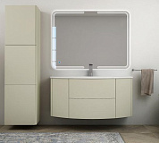 Тумба с раковиной из искусственного мрамора для ванной комнаты Cezares Eden 91 см Grigio natura