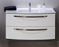 Тумба со стеклянной раковиной для ванной комнаты Cezares Comfort 100 см Bianco Lucido