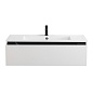 Тумба подвесная с  раковиной из искусственного мрамора, CEZARES SLIDER, 100 см Bianco Opaco SLIDER-1000-1C-SO-BO+CZR-1000/480-LV-MR-PRS